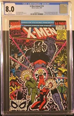 X-Men Annual #14 (1990) CGC 8.0 White Pages -Gambit Cameo- Pristine Slab • $69.99