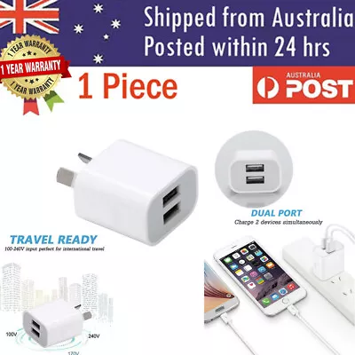 $5.99 • Buy Universal Travel 5V 2A Dual USB AC Wall Home Charger Power Adapter AU Plug Phone