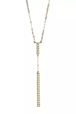 $38 • Buy Nadri 131941 Womens Pave Bar Lariat Drop Necklace
