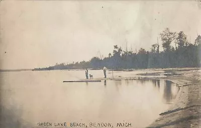 NW Interlochen Bendon MI C.1907 RPPC BETSIE RIVER HEADWATERS At Green Lake! 1 • $24.99