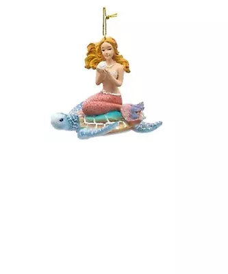 Kurt Adler Christmas Ornament Under The Sea Mermaid Riding A Sea Turtle • $17.68