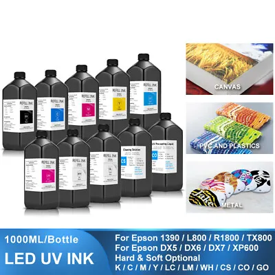 LED UV Ink For DX5 TX800 XP600 Printhead For Epson 1390 L800 L1800 L805 Printer • $129