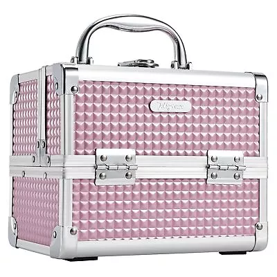 Makeup Train Case Portable Cosmetic Box Jewelry Organizer Lockable With Keys ... • $33.29