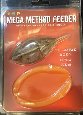 DRENNAN ESP CARP FISHING MEGA METHOD FEEDER & MOULD X- LRG 70g 2½oz Or 100g 3½oz • $9.52