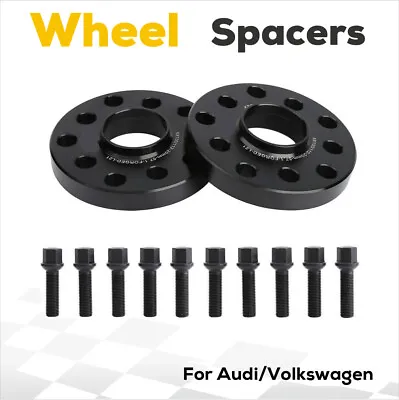 (2) 20mm 5x100 / 5x112 Hubcentric Wheel Spacers For VW Jetta Audi 57.1mm Bore • $45.12