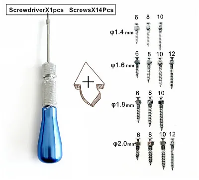 $22.29 • Buy 15Pcs Dental Mini Screws Implants Bone Anchor Wrench Screwdriver Micro Screws