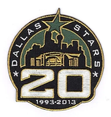 2012 2013 Dallas Stars 20th Anniversary Season Jersey Sleeve Logo Patch NHL • $27.41