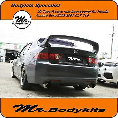 Type-R Style Plastic Rear Boot Spoiler Wing For Honda Accord Euro 2003-2007 CL9 • $255