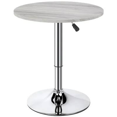 Home Bar Adjustable Pub Bar Round Table Height Range Counter Height Bistro Table • $56.99