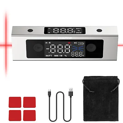 Dual Axis Digital Angle Protractor 4 * 90° Magnetic Level Box Finder LCD Display • £29.13