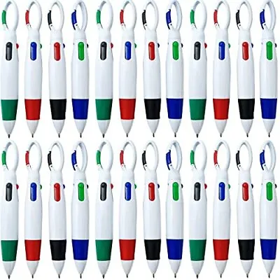 NSBELL 24PCS Plastic Carabiner Shuttle Pens 4-in-1 Retractable Ballpoint Pens... • $22.67