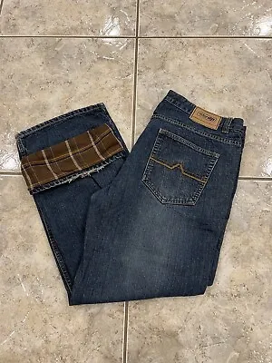 Mens 38X32 Urban Pipeline UP Flannel Lined Jeans Straight Wide Leg Heavy Denim • $17.99