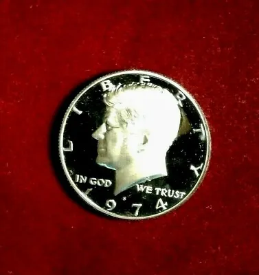 $0.99 • Buy 1974 - S Kennedy Half Dollar Proof Clad Deep Cameo Gem Beauty