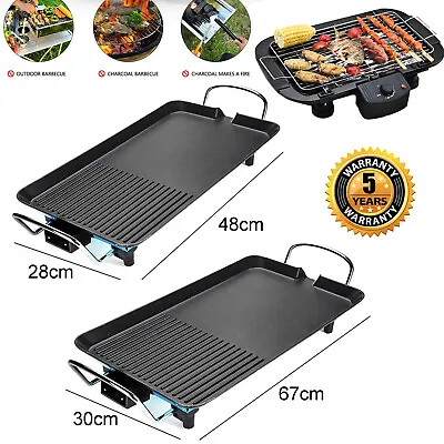 £32.10 • Buy Electric Teppanyaki Table Top Grill Griddle BBQ Hot Plate Barbecue L / XL Size