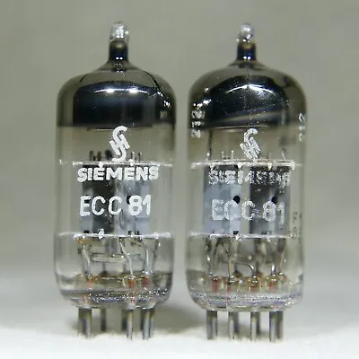 Matched Pair Siemens 12AT7/ECC81 O-Getter Germany June 1966 Strong • $65