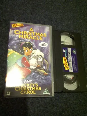 A Christmas Miracle And Mickey's Christmas Carol (VHS Tape) Disney Classic • £9.50