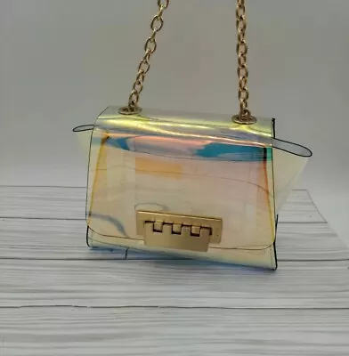 Zac Posen Clear Iridescent Box Purse Y2K Style Crossbody  • $79.99