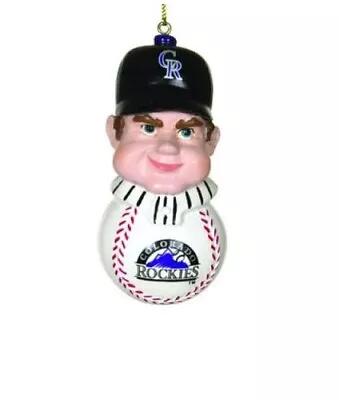 MLB Colorado Rockies Home Run Slugger Snowman Baseball 3  Christmas Ornament NWT • $3.95