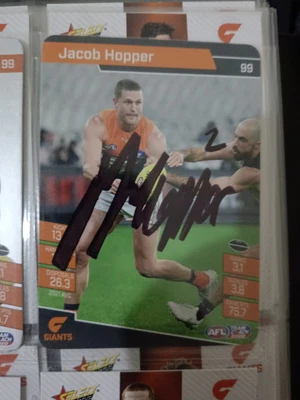 $0.50 • Buy Afl Teamcoach 2022 Jacob Hopper Signed Card GWS/Richmond 