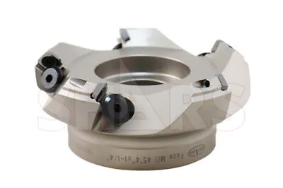 4  45° Indexable Face Mill 5fl W/ Sekn Inserts W/ Certificate $307.25 Off #[ • $108.95