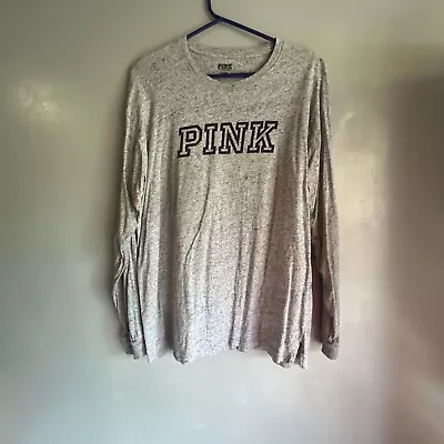 Victoria Secret PINK Top Women’s Size Medium 100% Cotton Long Sleeve Pull Over • $12