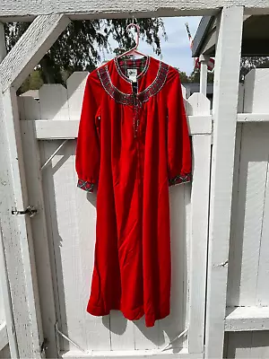 Mr Jac Jr Christmas Nightgown Sleepwear Red Plaid Ms Claus Sz 9 Zipper Front • $12.54