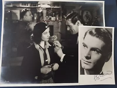 Vivien Leigh + Laurence Olivier Two Signed Photos Original Autographs Rare • $300