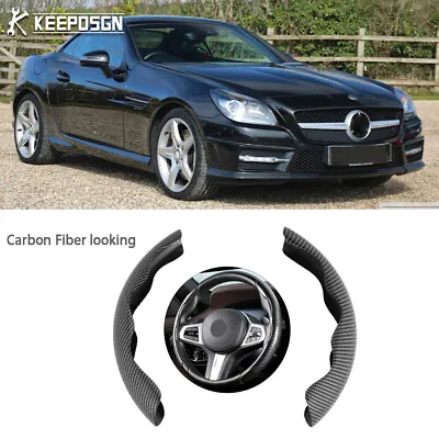 For Mercedes Benz 350 SLK Carbon Fiber Steering Wheel Cover Non-Slip Protector • $19.76