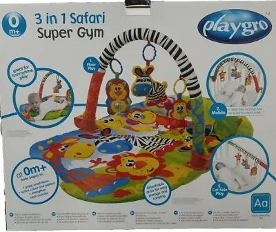 Playgro 3 In 1 Super Gym Baby Play Mat Used • £8