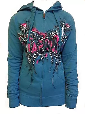 Bnwt Tapout Womens On The Edge Jewelled Mma Hoodie S M L Xl Ufc • $49.95