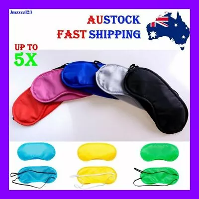 $6.89 • Buy Silky Soft Sleeping Eye Mask Blindfold Lights Out Travel Sleep Mixed Colours