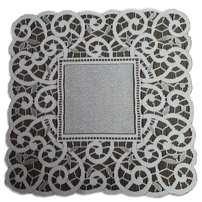 £7.99 • Buy Fancy New Square Lace Table Mat /Doily/Napkin White 50 X 50 Cm (20 X 20 )