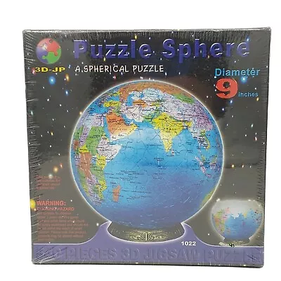 Blue Marble Earth 540 Piece Puzzle Ball With Stand 9  3D  Sealed • $24.95