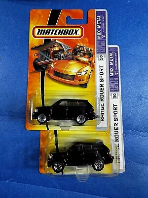 Lot Of 2 Matchbox #50 Range Rover Sport Black  Sawblade Wheels Variations 2006 • $25.99