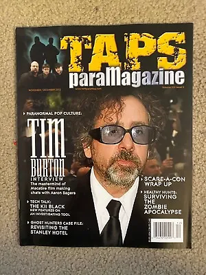 Magazine: Taps ParaMagazine Vol 8 VIII #6 2012: Tim Burton Paranormal Alien UFO • $9.99