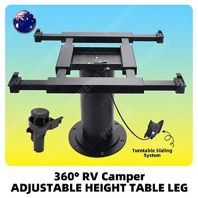 ADJUSTABLE HEIGHT TABLE LEG WITH TURN TABLE AND SLIDE BLACK Caravan  • $405