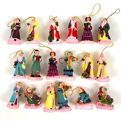 VTG Victorian Miniature Figurines Christmas Tree Ornaments Set Of 18 • $17.99