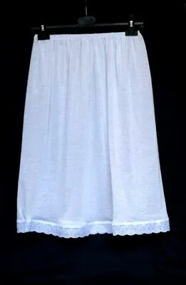 White Cotton Rich Underskirt UK SIZE 6-10 / MEDIUM WAIST SLIP 24   HALF SLIP • £6.25