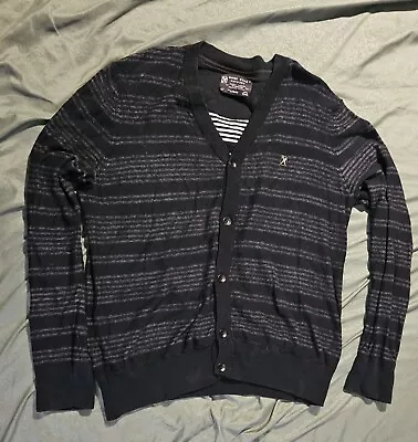 Marc Ecko Cut & Sew Cardigan Men's L Button Front Cotton Sweater • $19.99