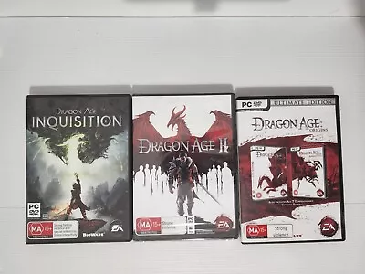 $29.99 • Buy Dragon Age - II, Origins,Inquision PC Games Complete With Manual 