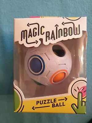 Magic Rainbow Ball Fidget Toy Speed Puzzle Brain Teaser Stress Relief  (17) • £8