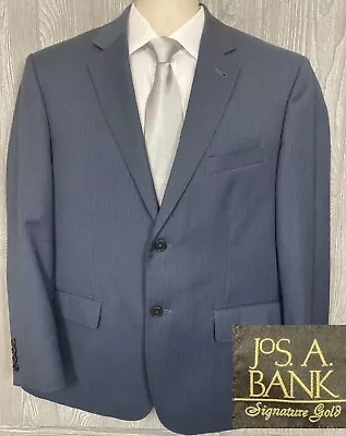 Jos. A. Bank Gold Tailored Fit 42 Short Blue Striped Wool Suit Jacket (t7) • $40