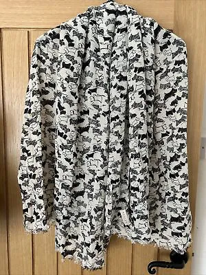 Radley Doodle Dog Print 🐾 Fine Wool & Viscose Large Scarf RARE • £19.99