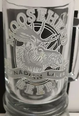 Moosehead Canadian Lager  - 5/1/4  Glass Beer Mug / Stein - Frosted Logo  • $6.99