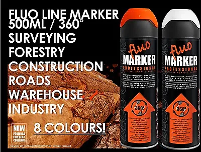 £9.96 • Buy Decocolor Line Marker Spray Paint Surveying Warehouse Road Forestry Fluo Marking