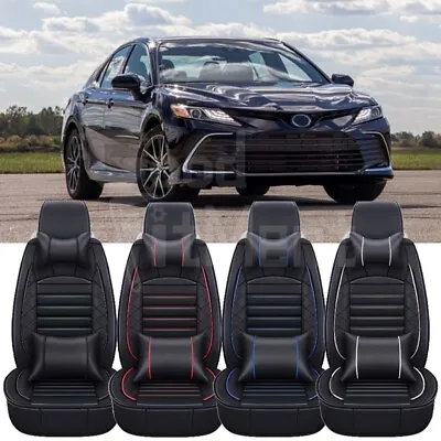 For Toyota Camry Corolla PU Leather Car Seat Cover Cushion Front Rear Full Set • $124.73