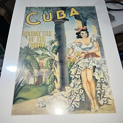 POSTER CUBA HOLIDAY ISLE OF THE TROPICS 18x24 Sealed DANCER See Description • $9.88