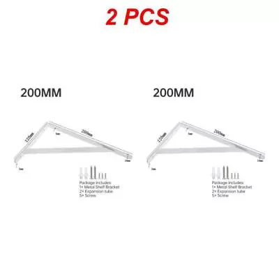 2pcs Metal Shelf BracketsHeavy Duty Shelf Brackets Metal Wall MountL Shaped • $14.02