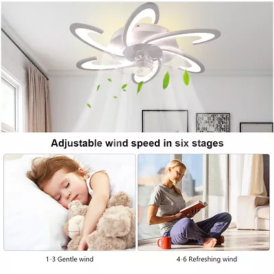 26  Ceiling Fan With Lights Remote Control Ceiling Light Fixture 6 Speeds C • $64.29