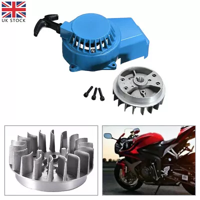 2 Stroke Alloy Pull Start Starter+flywheel For Mini Moto Dirt Atv Quad 47CC/49CC • £11.68